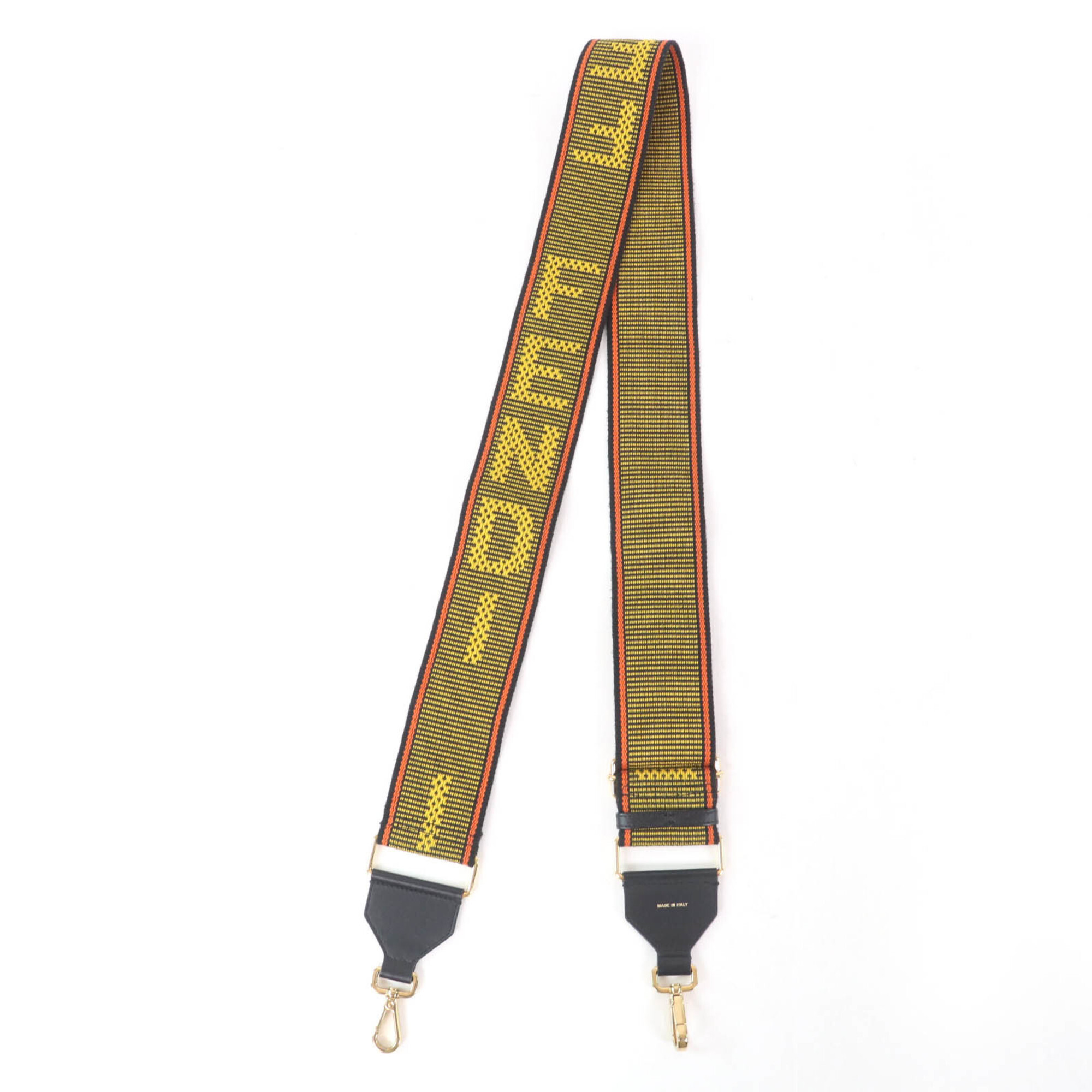 Fendi 8av386 Strap You Logo Leather Shoulder Multicolore With Dust Bag Made I...